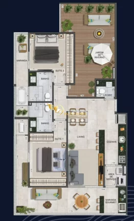 Imagem APARTAMENTO À VENDA COM 3 SUÍTES MAIS LAVABO NO ITAGUÁ EM UBATUBA-SP