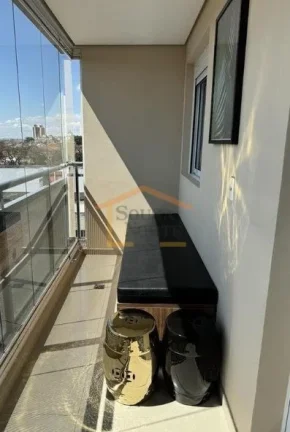 Imagem Apartamento de 63 m², com 2 dormitórios, sendo 1 suíte, 2 banheiros, sala ampla integrada à cozi...