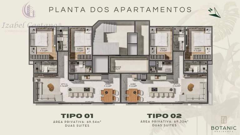 Imagem Apartamento 2 Suítes com piscina Itapema-SC