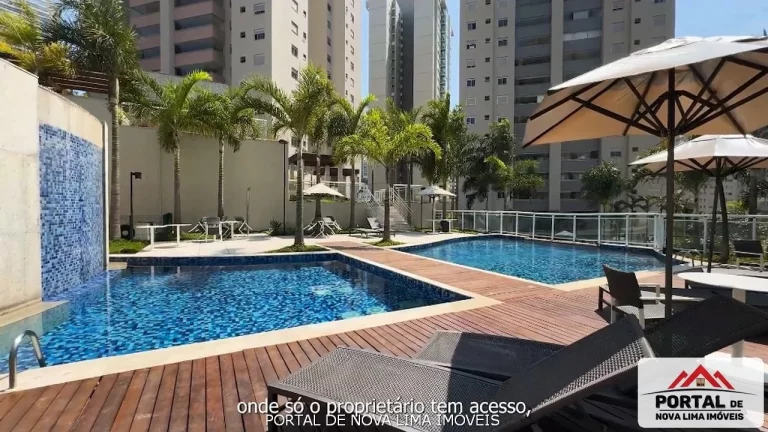 Imagem Apartamento de 3 Quartos a venda no Vila da Serra, andar alto, com Vista Definitivada. Lazer completo, Sinta se num Resort