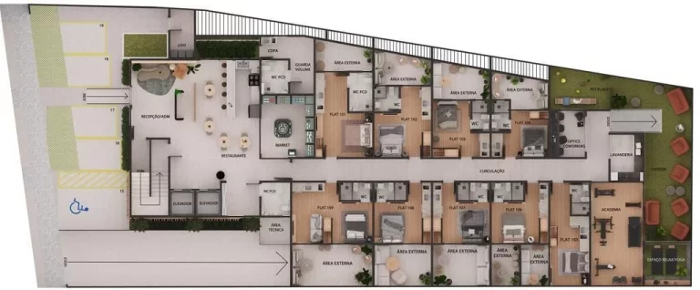 Imagem Flat à venda, 25 m² por R$ 397.399,91 - Cabo Branco - João Pessoa/PB