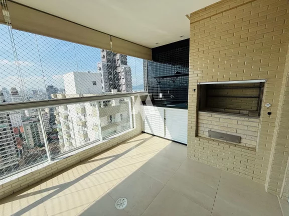 Imagem Apartamento vista ao mar no coração da Pompéia – 167m², 3 Suítes, Varanda Gourmet e 3 Vagas de Garagem