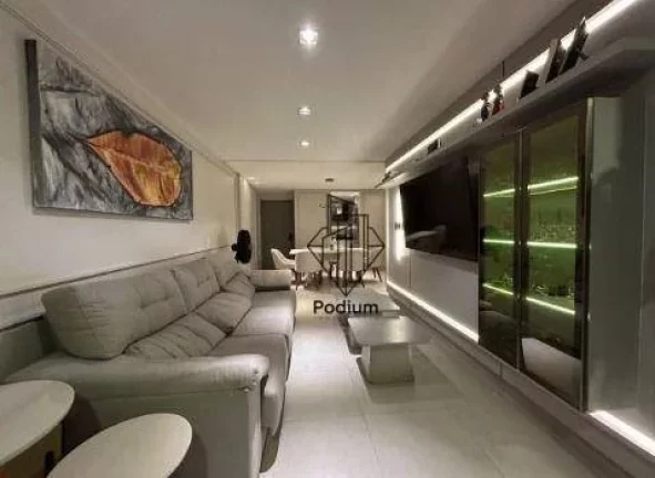 Imagem Apartamento com projetados e varanda/sacada gourmet a 350m da praia do Jardim Oceania - AP2828.