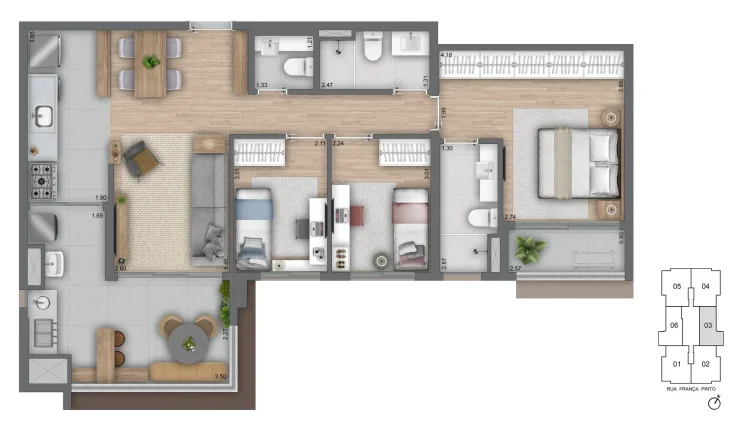 Imagem Apartamento Vila Mariana - 93M², 3 Dorms, 1 Suíte, Lazer Completo.