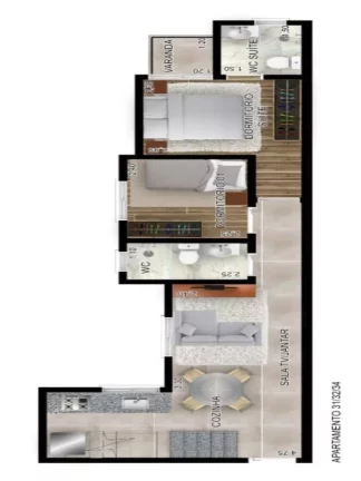 Imagem Apartamento sem condomínio em Santa Maria Santo André-SP, sem condomínio apartamento 2 quartos suíte Santo André SP, cobertura 2 quartos Santo André