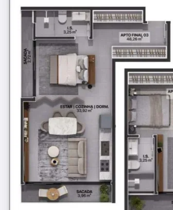 Imagem Apartamento Studio na quadra mar no Centro de Navegantes a venda com a Adriano Carpes Imóveis