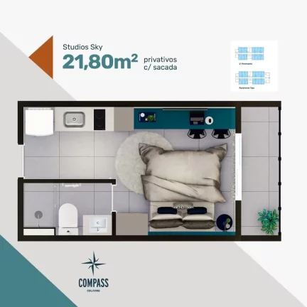 Imagem Apartamento Studio no Centro de Curitiba
