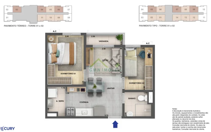 Imagem Nova Olaria - Apartamento 2 quartos, Olaria