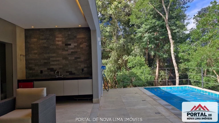 Imagem Casa a venda no condomínio Quintas do Sol em Nova Lima. Casa de 1 pavimento. Casa com 3 suítes, casa de alto luxo. Casa nova a venda no Quintas do Sol