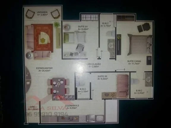 Imagem Apartamento 3 dormitórios para Venda em Teresina, Santa Lia, 3 dormitórios, 1 suíte, 1 vaga