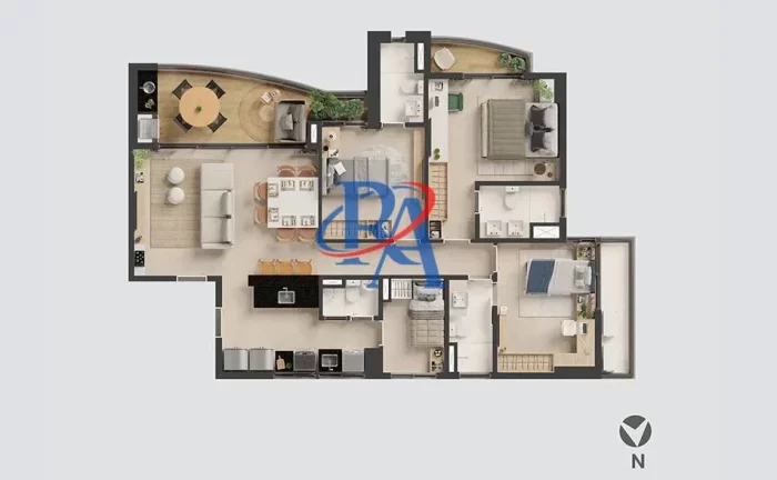 Foto do imóvel: Apartamento para Venda em Fortaleza, Aldeota, 2 dormitórios, 1 suíte, 3 banheiros, 2 vagas