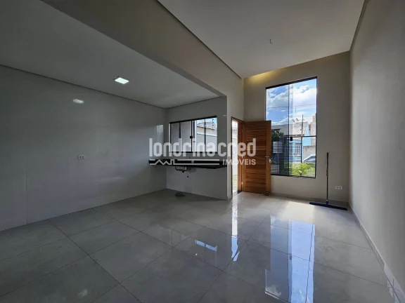 Imagem Casa à venda 3 Quartos sendo 1 Suite, 2 Vagas de garagem, churrasqueira integrada, 81 M² de construção, 125M² terreno, Coliseu, Londrina - PR