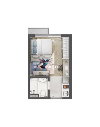 Imagem Nova Olaria - Apartamento Studio em Centro Histórico, Porto Alegre/RS
