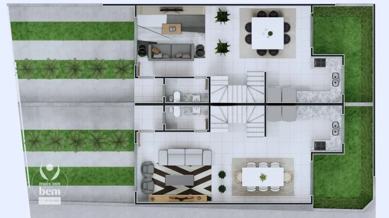 Imagem Sobrado com 3 Quartos, 3 Suites, Churrasqueira, Hidromassagem, à venda, 156 m² por R$ 1.584.522 - Mercês - Curitiba/PR