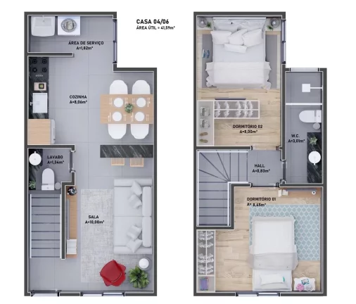 Imagem Sobrado de Condomínio com 2 dorms, Caiçara, Praia Grande - R$ 275 mil, Cod: 2254