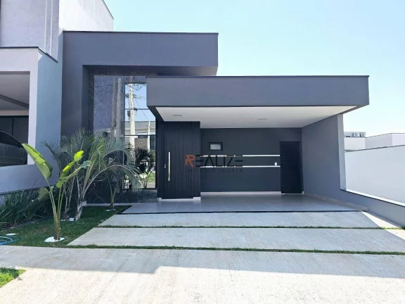 Imagem Casa moderna com piscina e 3 suítes à venda, 151 m² por R$ 1.290.000 - Condomínio Fechado - Indaiatuba/SP