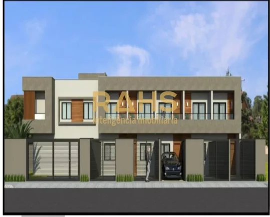 Imagem Ótimo sobrado geminado de meio em fase final de acabamentos, localizado no bairro Aventureiro em Jo...