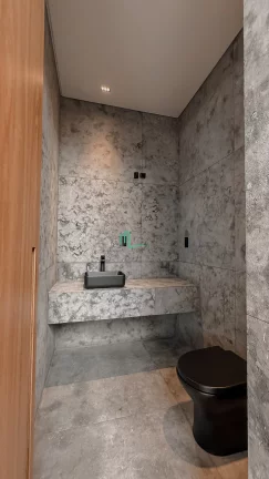 Imagem LINDA E EXCLUSIVA RESIDÊNCIA TÉRREA COM UM PROJETO TOTALMENTE DIFERENCIADO E EM UM LOTE COM POSIÇÃO PRIVILEGIADA NO CONDOMINIO.