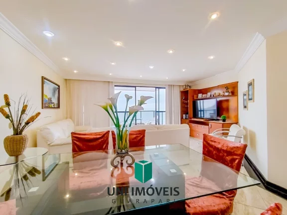 Imagem Apartamento à beira-mar em Guarapari, 4 quartos, 2 suítes, varanda ampla e 144m² de conforto