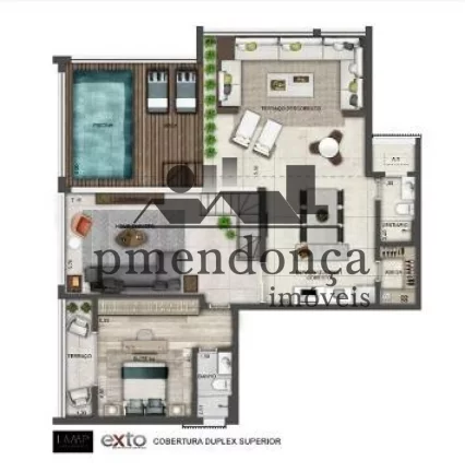 Imagem Cobertura Duplex em Perdizes com 296m², com 4 quartos e 2 vagas