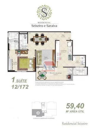 Imagem Apartamento com 1 dormitório à venda, 52 m² por R$ 269.000,00 - Aviação - Praia Grande/SP