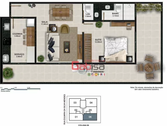 Imagem Quarto e Sala no Braga