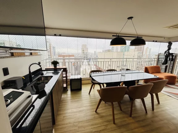 Imagem Apartamento alto padrão à venda porteira fechada com 3 dormitórios e Varanda Gourmet no Boqueirão de Santos/SP