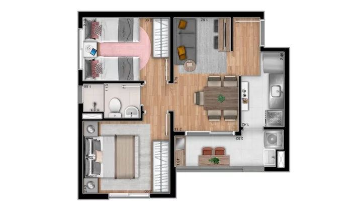 Imagem Comprar apartamento com 2 quartos em Vila Tolstói São Paulo SP
