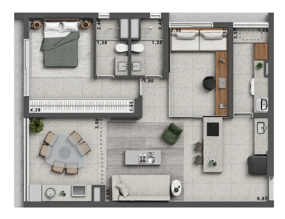 Imagem Apartamento com 82m2, 2 dormitórios e 1 vaga a venda em Pinheiros, São Paulo