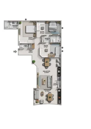 Imagem APARTAMENTO RESIDENCIAL em Rio de Janeiro - RJ, Recreio dos Bandeirantes
