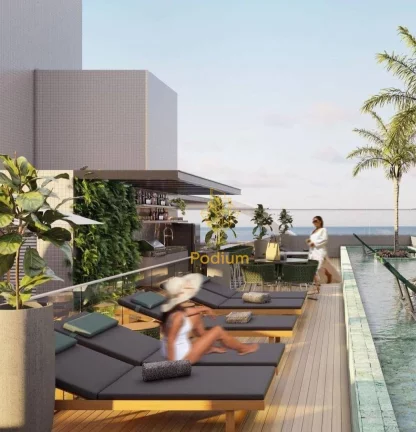 Imagem Flats com varanda/sacada a 180m da praia de Intermares - FL0248