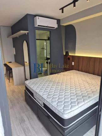 Seu studio de 26m² com vista incrível e área de lazer completa