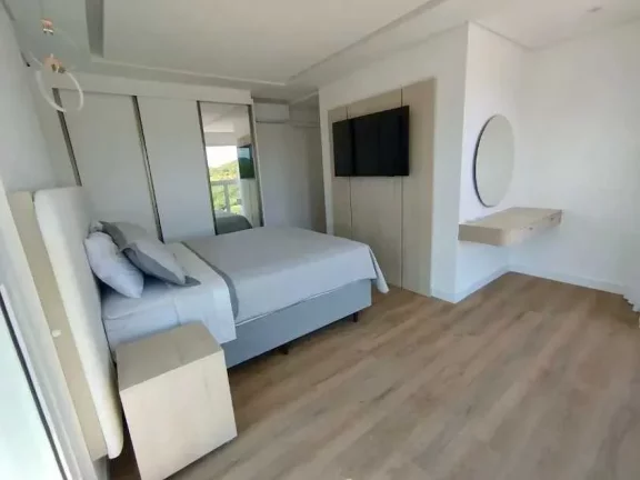 Imagem Apartamento vista mar mobiliado com 2 dormitórios sendo 1 suíte e 1 vaga de garagem na Brava
