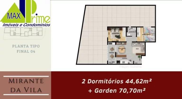 Imagem Apartamentos Mirante Da Vila Ótima localização 42,3m² metro patriarca