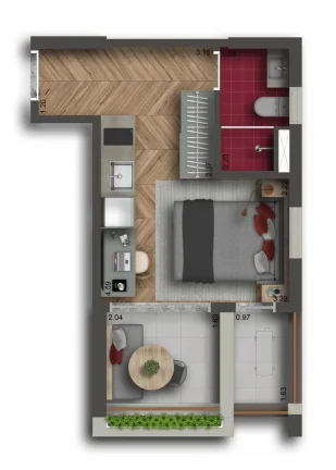 Imagem Studios modernos a uma quadra do metrô Trianon-Masp.Um empreendimento de apartamentos studio de 20 ...