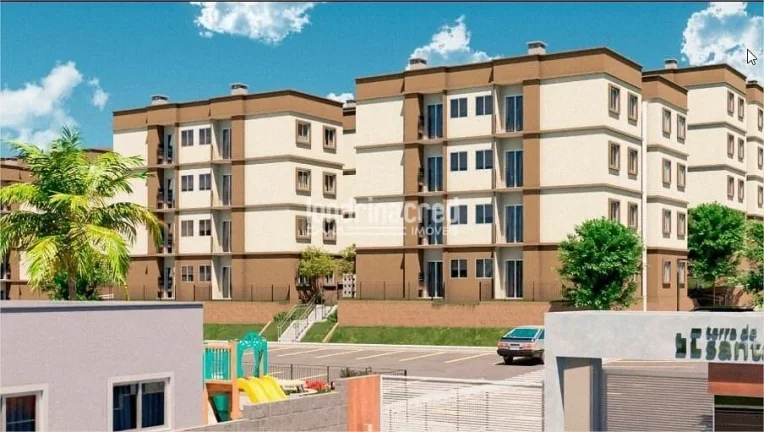 Apartamento no Terra de Santa Cruz II em Ibiporã, 2 dormitórios, sacada com churrasqueira, 45m², 1 vaga, lazer completo e portaria 24h.