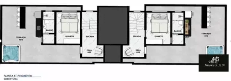 Imagem Cobertura duplex à venda, 3 quartos, 1 suíte, 2 vagas, Rio Branco - Belo Horizonte/MG