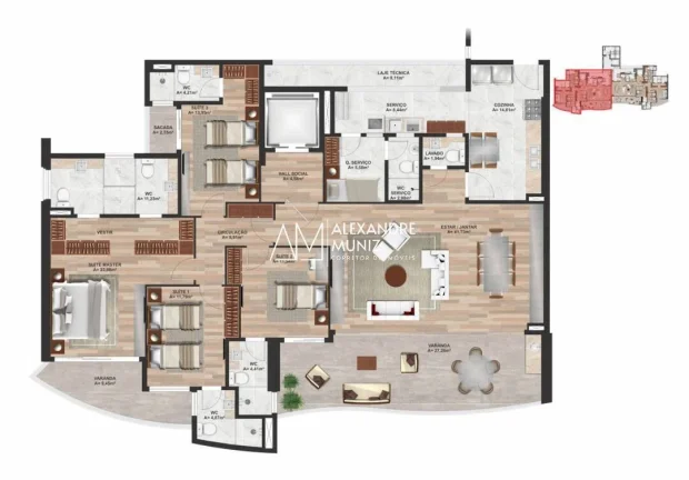 Imagem EVOLUTE 1200. Apartamento Alto Padrão, Aldeota, 4 Suítes.