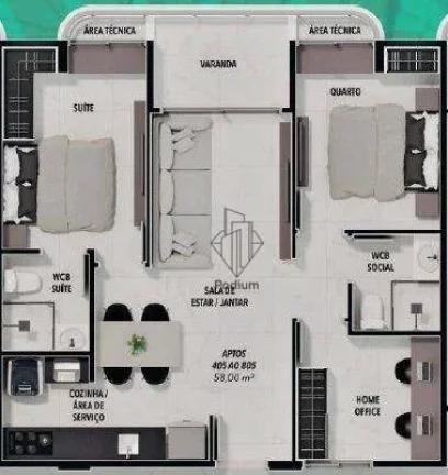 Imagem Apartamento com varanda/sacada a 200m da praia do Bessa/Jardim Oceania- AP2640
