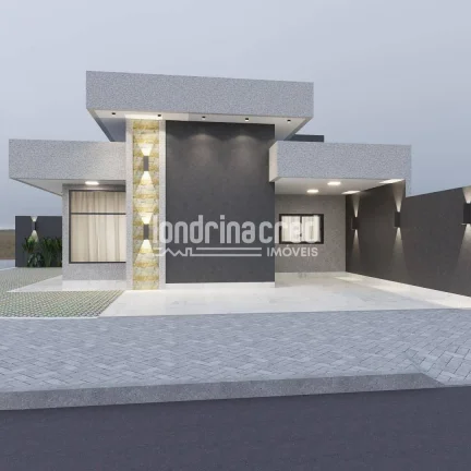 Imagem Casa moderna no Jardim Santo Amaro – 3 dormitórios (1 suíte), pé-direito alto, gesso, mármore, LED e cozinha ampla em Cambé!