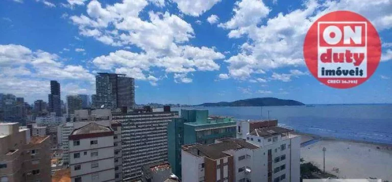 Imagem Cobertura vista mar piscina churrasqueira com 4 suítes à venda, 335 m² por R$ 3.500.000 - José Menino - Santos/SP