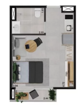 Imagem STUDIO RESIDENCIAL em São Paulo - SP, Brooklin Paulista