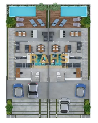 Imagem Sobrado Geminado Alto Padrão a Venda no Santo Antonio com 3 suítes, 2 vagas de garagem e Piscina. ...