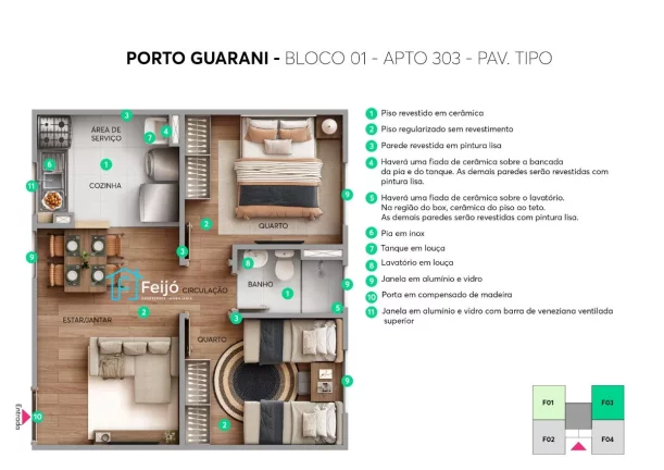 Imagem Lançamento Porto Guarani - Apartamentos 2 dorm. com opções de sacada - Bairro Jardim Vila Nova