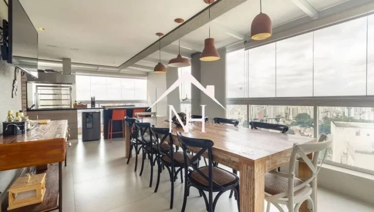 Imagem Linda Cobertura de 404m c/ 5 suítes, terraço gourmet, 5 vagas, home office, jacuzzi, pé direito duplo e uma vista exuberante de SP