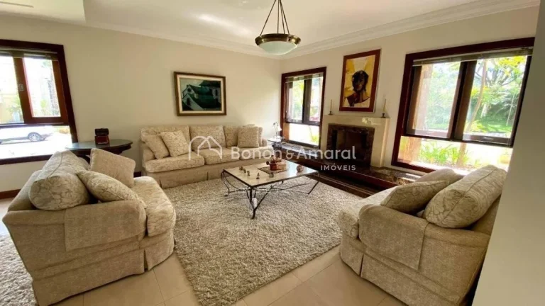 Imagem Casa fantástica e totalmente mobilada no Alphaville Campinas. Possui uma sala de estar elegante, id...