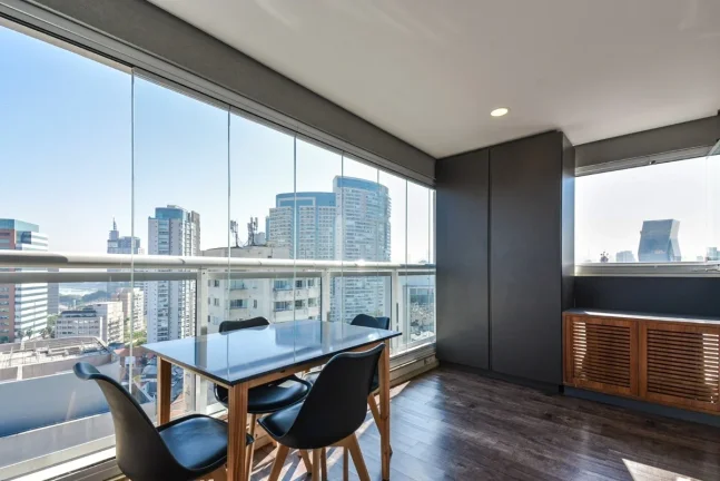 Imagem Studio 49M², 1Q, 1 Banheiro, 1 Vaga, Academia, Piscina Coberta e Aquecida, Churrasqueira, Gerador, Salão de Festas e Jogos, SPA, Playground, Cinema.