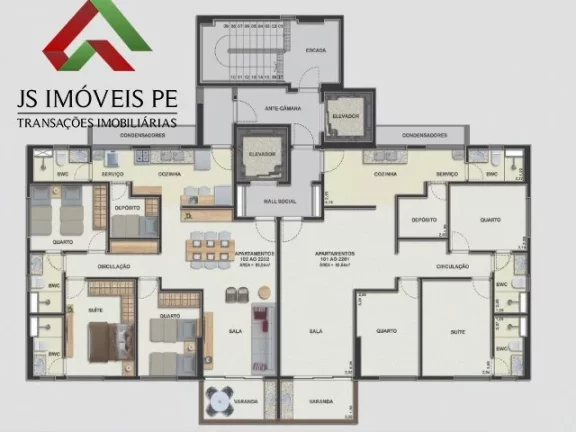 Imagem Apartamento à venda em Recife-PE, Casa Amarela: 3 quartos, 1 suíte, 2 salas, 2 banheiros, 2 vagas, 93,55 m²