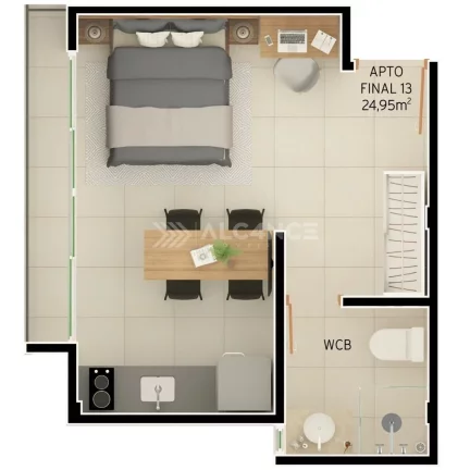 Imagem Flat - 18,55m² - Intermares, Cabedelo/PB