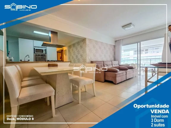 Imagem Apartamento à Venda no Edifício Deck, com 3 dormitórios 2 suítes 93m² - Riviera de São Lourenço SP